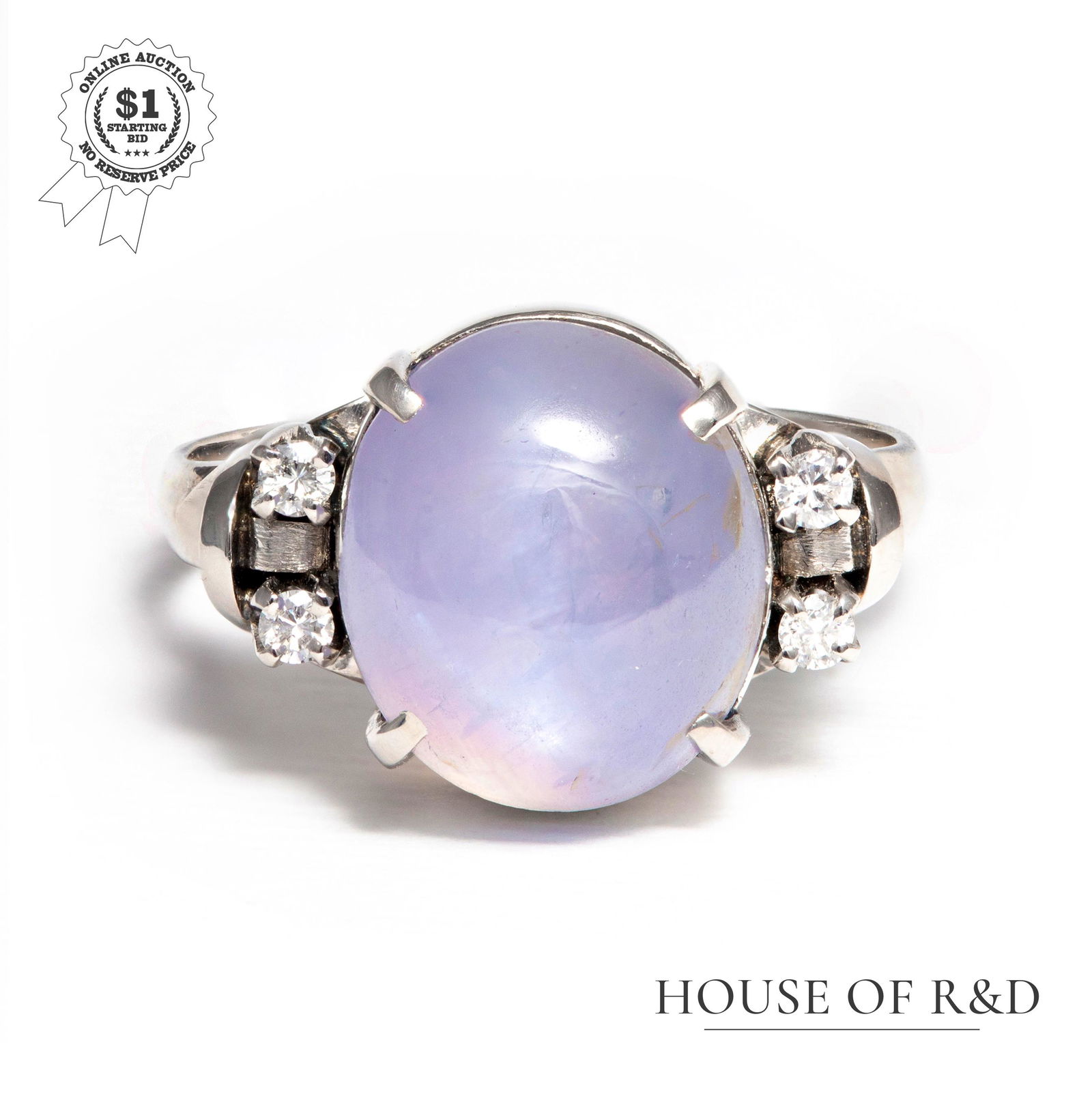 Platinum 900 - 9.78tcw -  Sapphire & Diamond Ring (1 of 6)