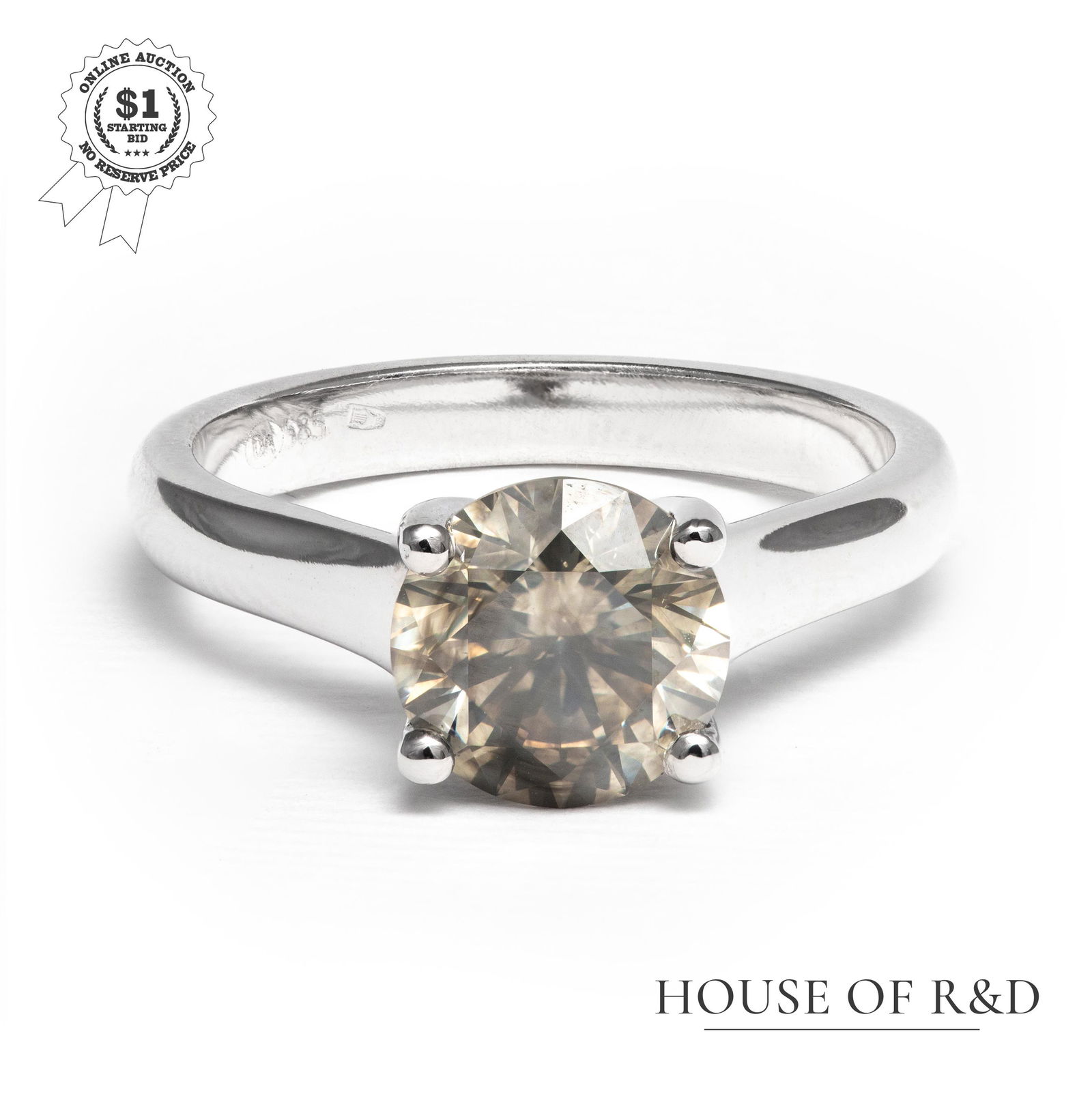 14k White Gold - 2.06tcw -  Diamond Ring (1 of 6)