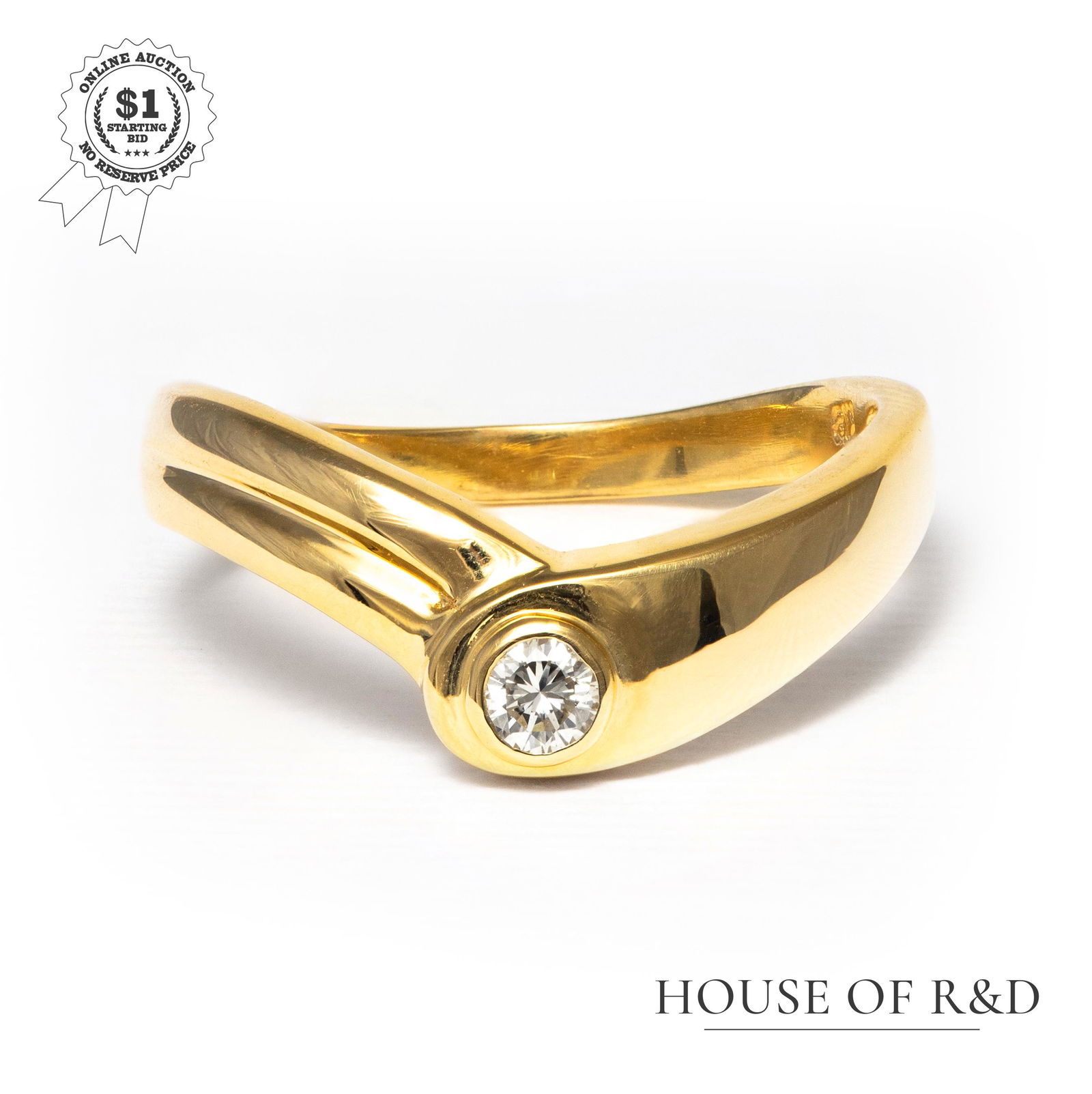 18k Yellow Gold - 0.05tcw - Diamond Ring (1 of 6)