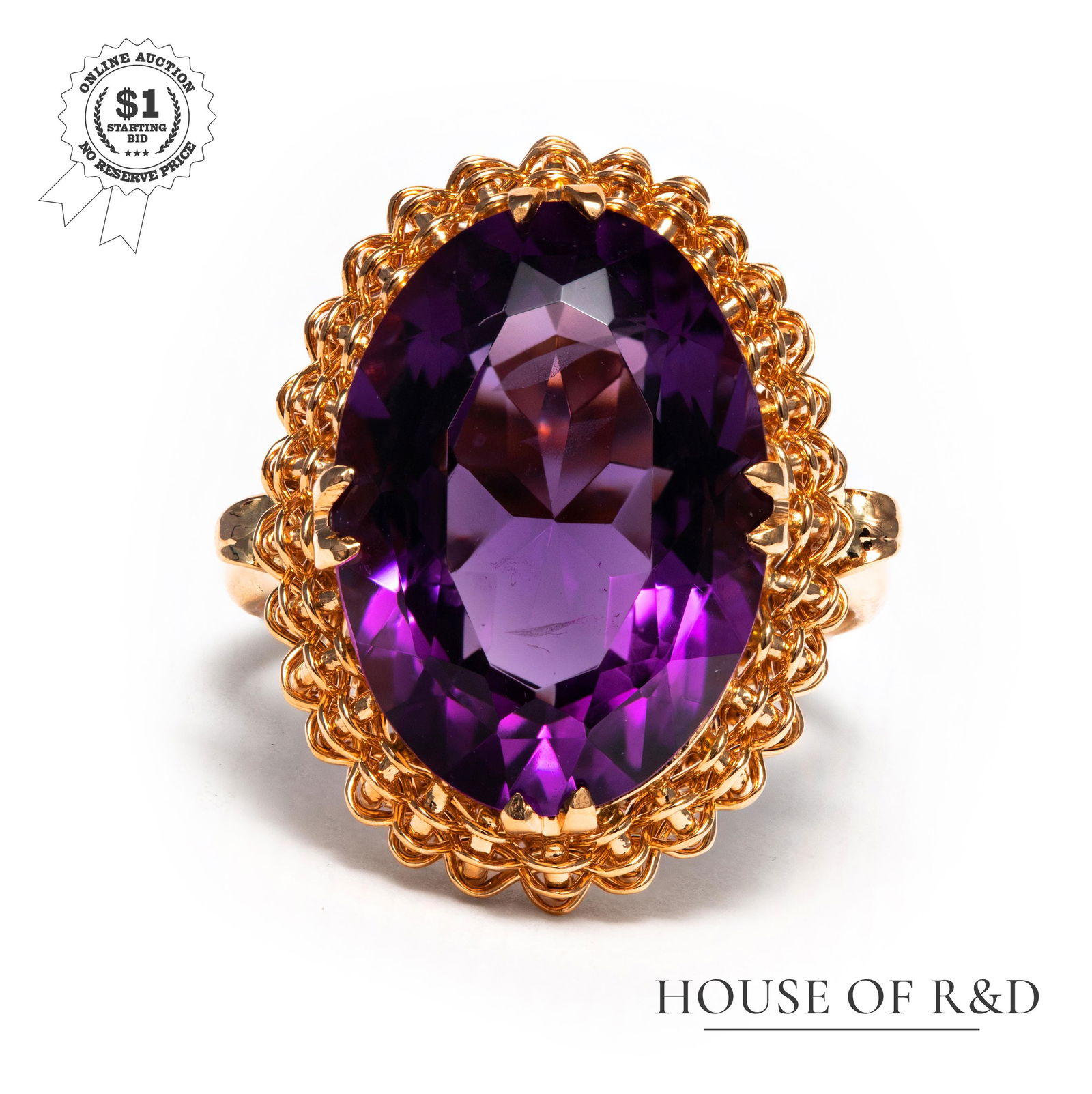 14k Rose Gold - 9.08tcw - Amethyst Ring (1 of 6)