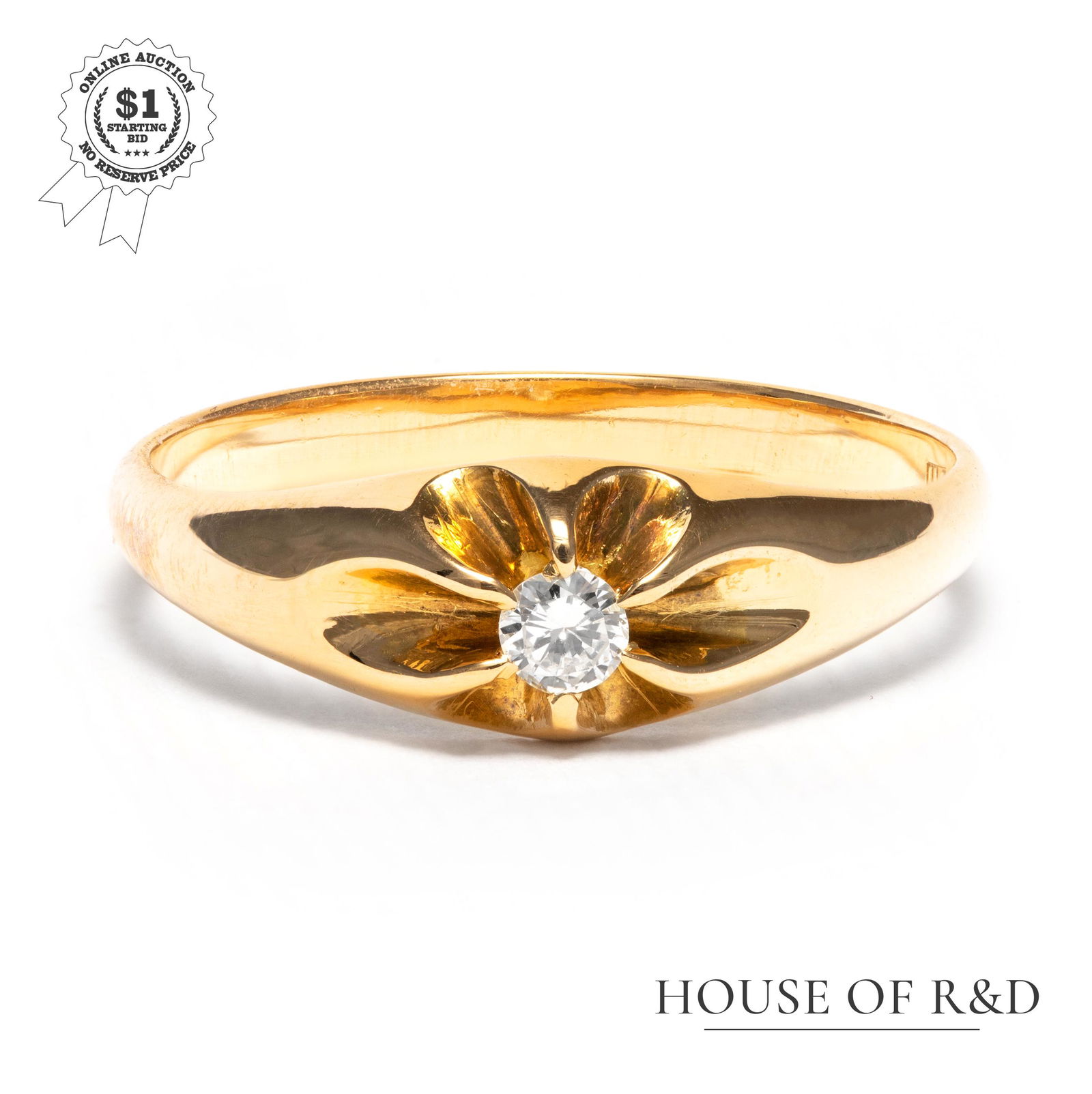 18k Yellow  Gold - 0.07tcw -  Diamond Ring (1 of 6)