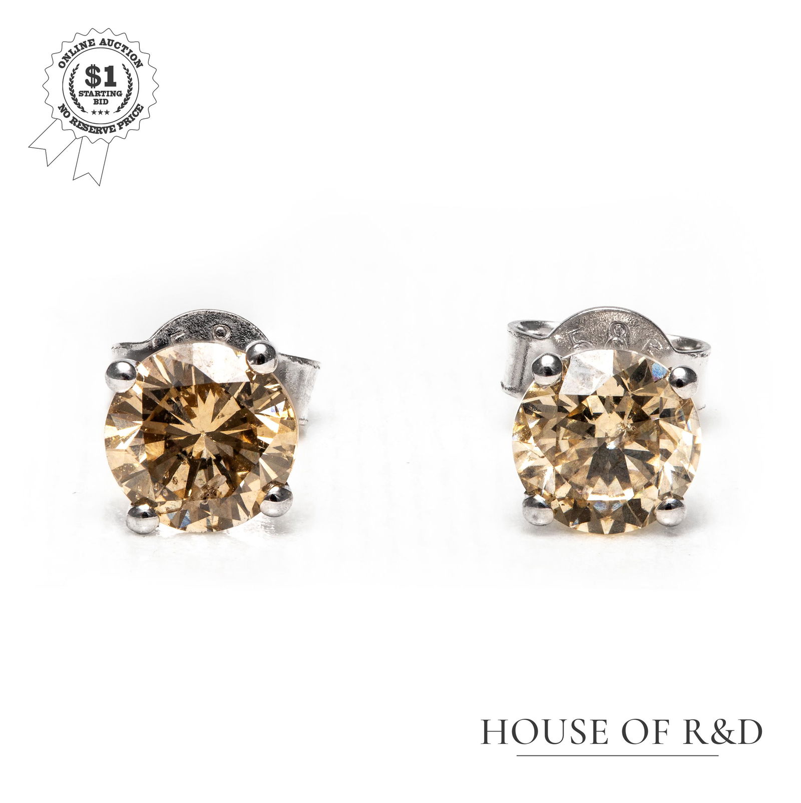 14k White Gold - 1.43tcw - Diamond Earrings (1 of 6)