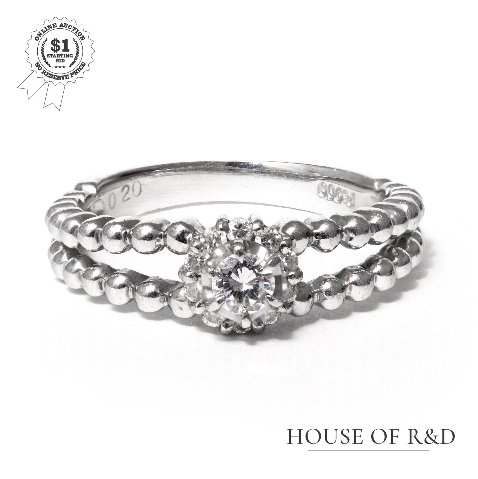 Platinum 900 - 0.20tcw - Diamond Ring (1 of 6)