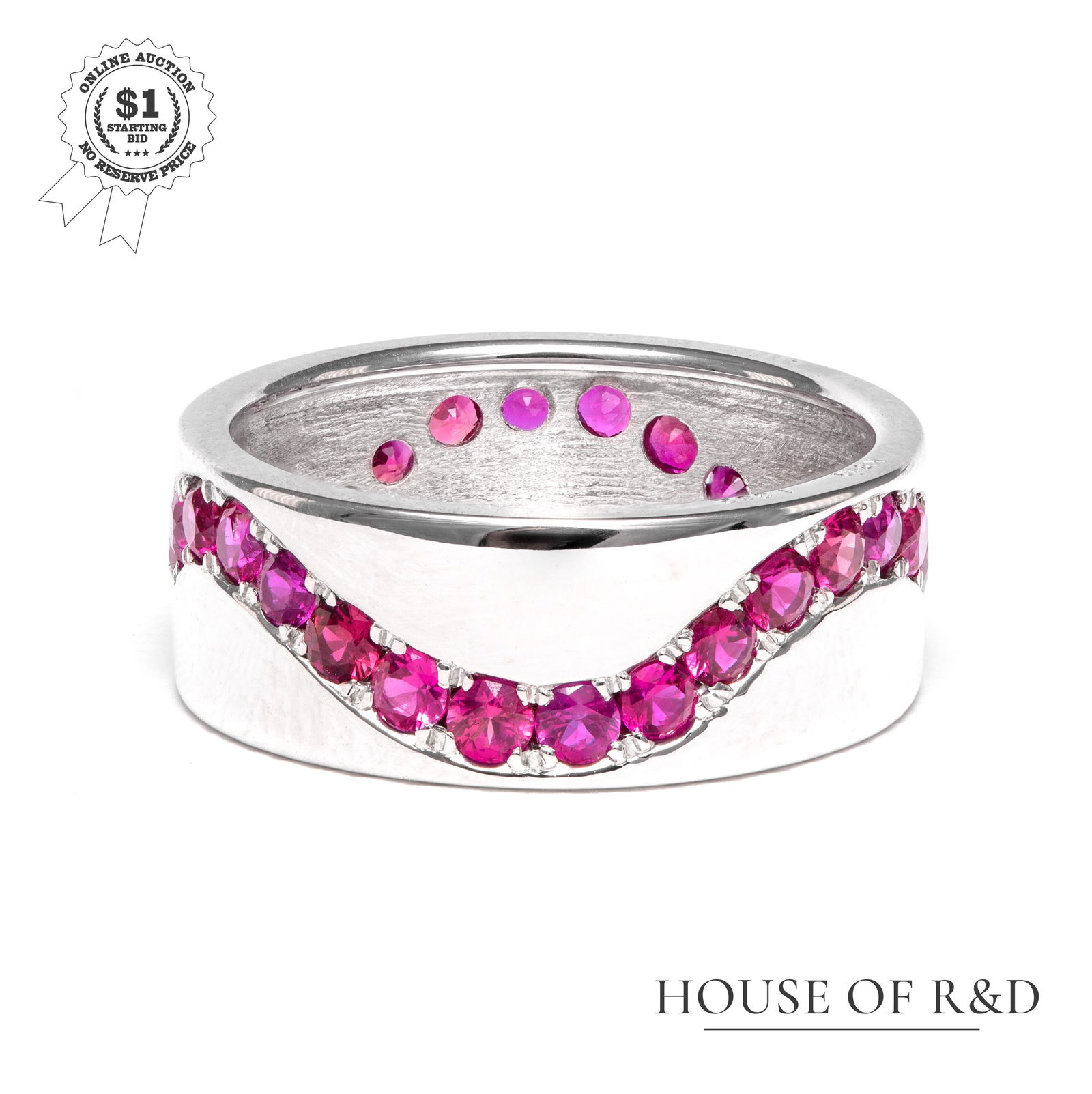 18k White Gold - 1.33tcw - Ruby Ring (1 of 5)