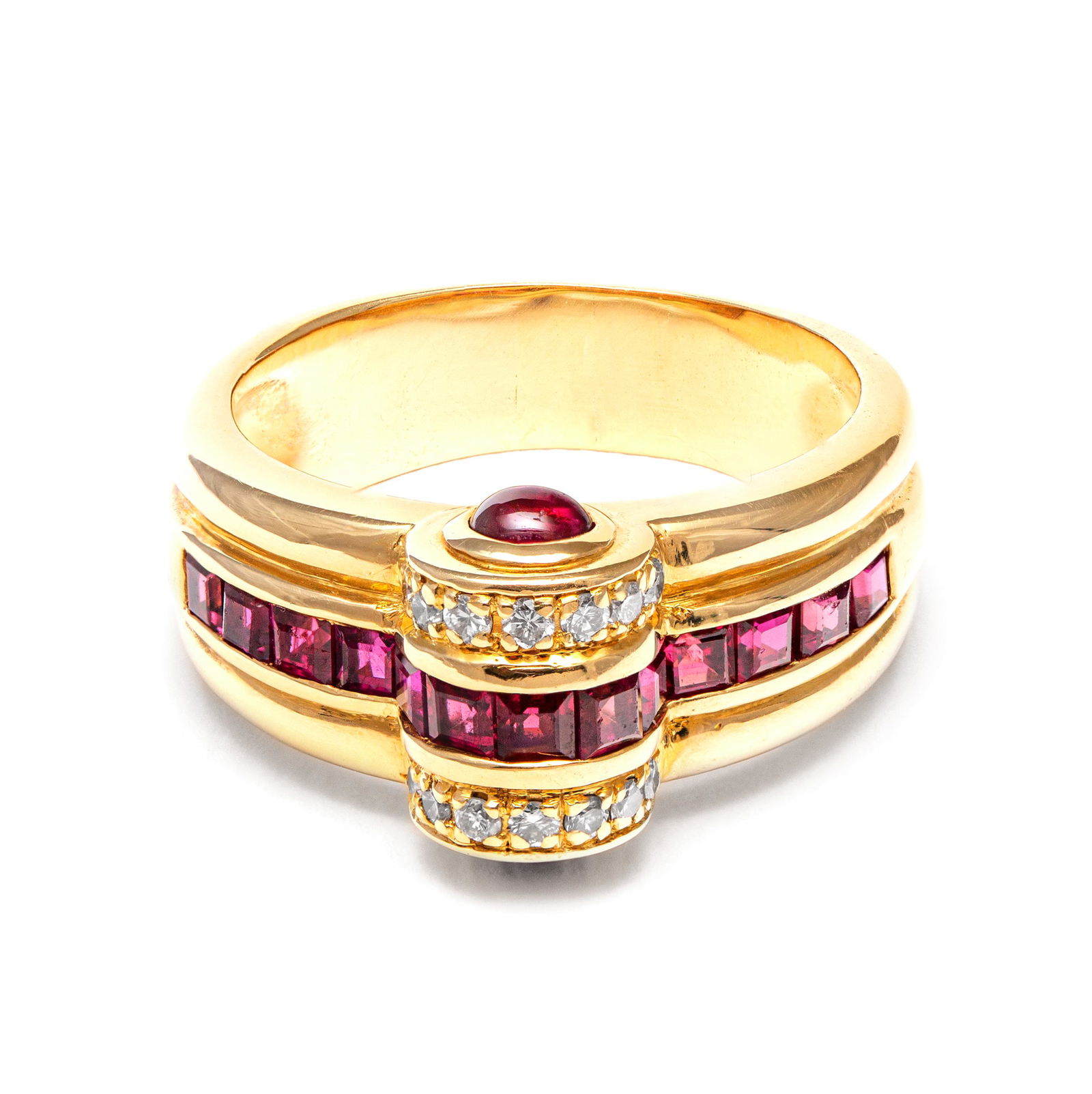 18k Yellow Gold - 1.49cw - Ruby & Diamond Ring (1 of 6)
