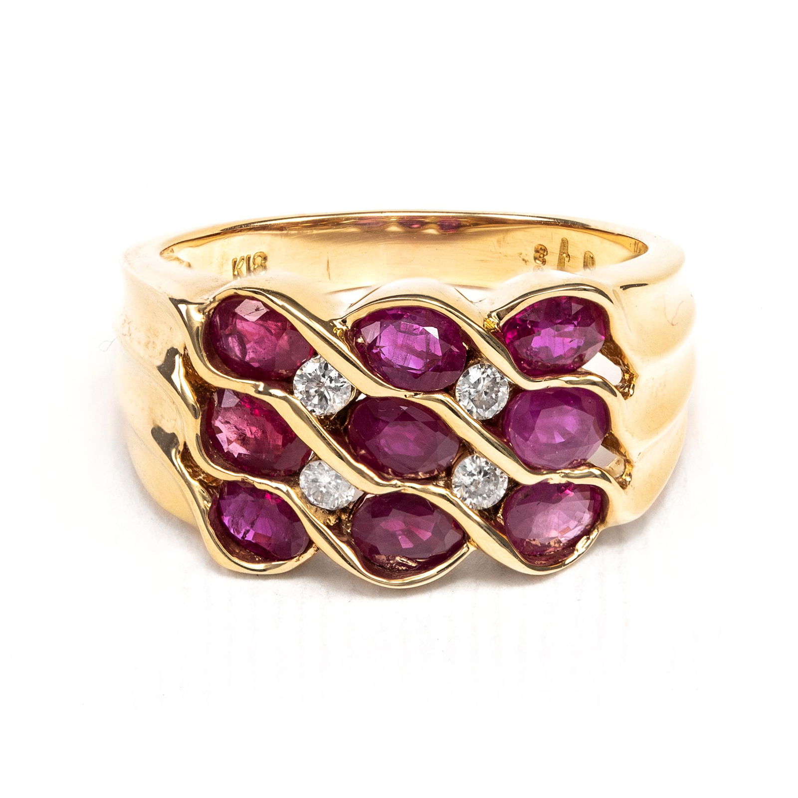 18k Yellow Gold - 2.32tcw - Ruby & Diamond Ring (1 of 6)