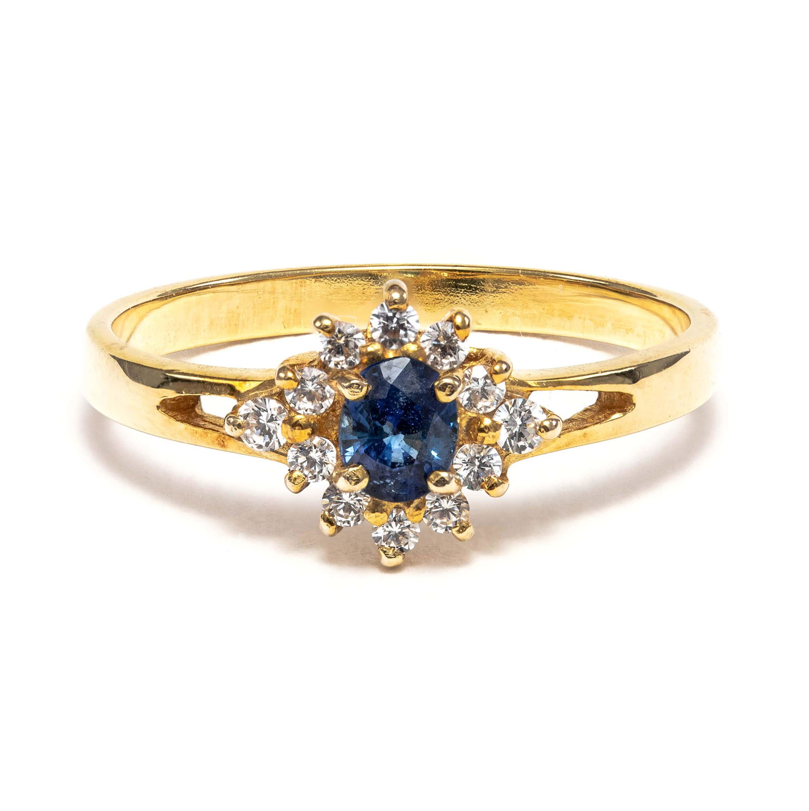 18k Yellow Gold - 0.35tcw - Sapphire & Diamond Ring (1 of 5)