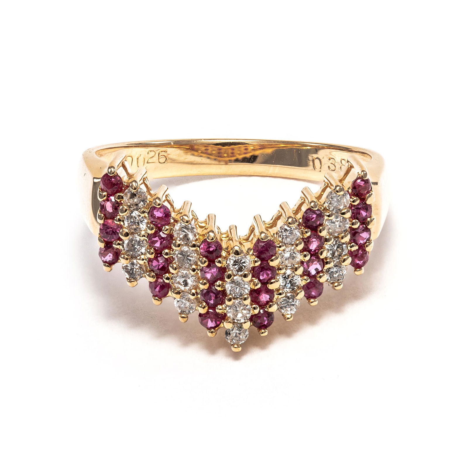 18k Yellow Gold - 0.64tcw - Ruby & Diamond Ring (1 of 6)