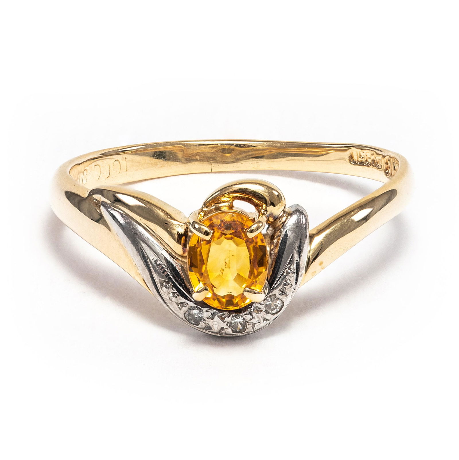 18k Yellow Gold - 0.49tcw - Sapphire & Diamond Ring (1 of 6)