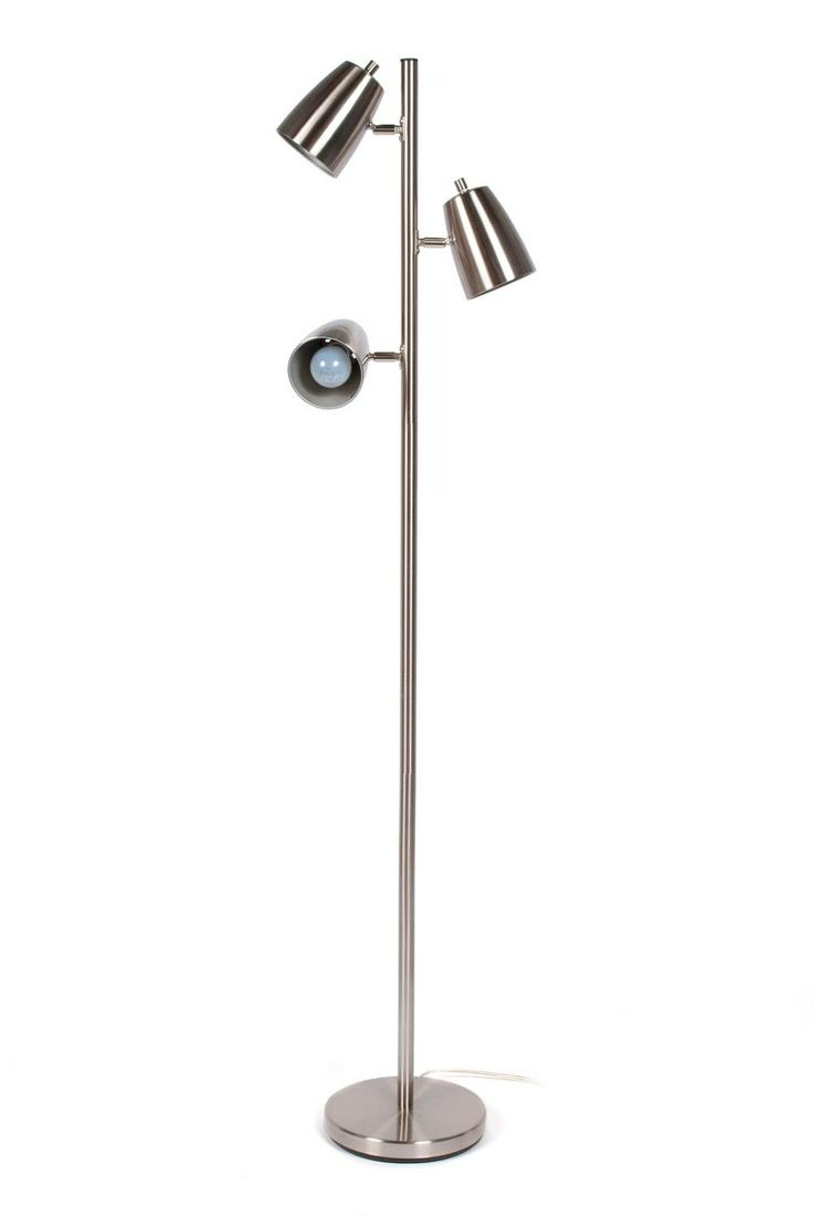 MODERN BRUSHED METAL FLOOR LAMP (1 of 4)