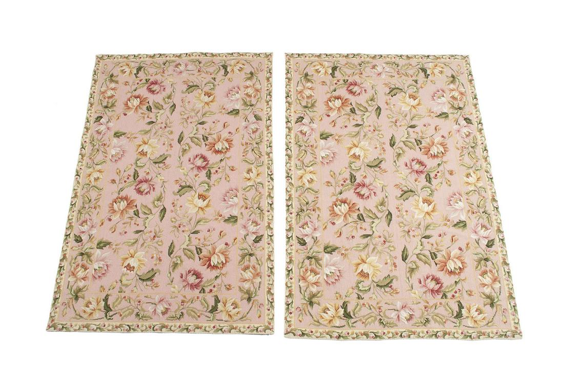 PAIR OF MATCHING NEEDLEPOINT AREA RUGS (1 of 4)