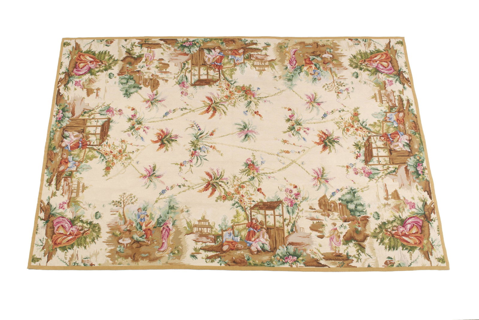 NEEDLEPOINT GENRE SCENE HALL RUG (1 of 5)