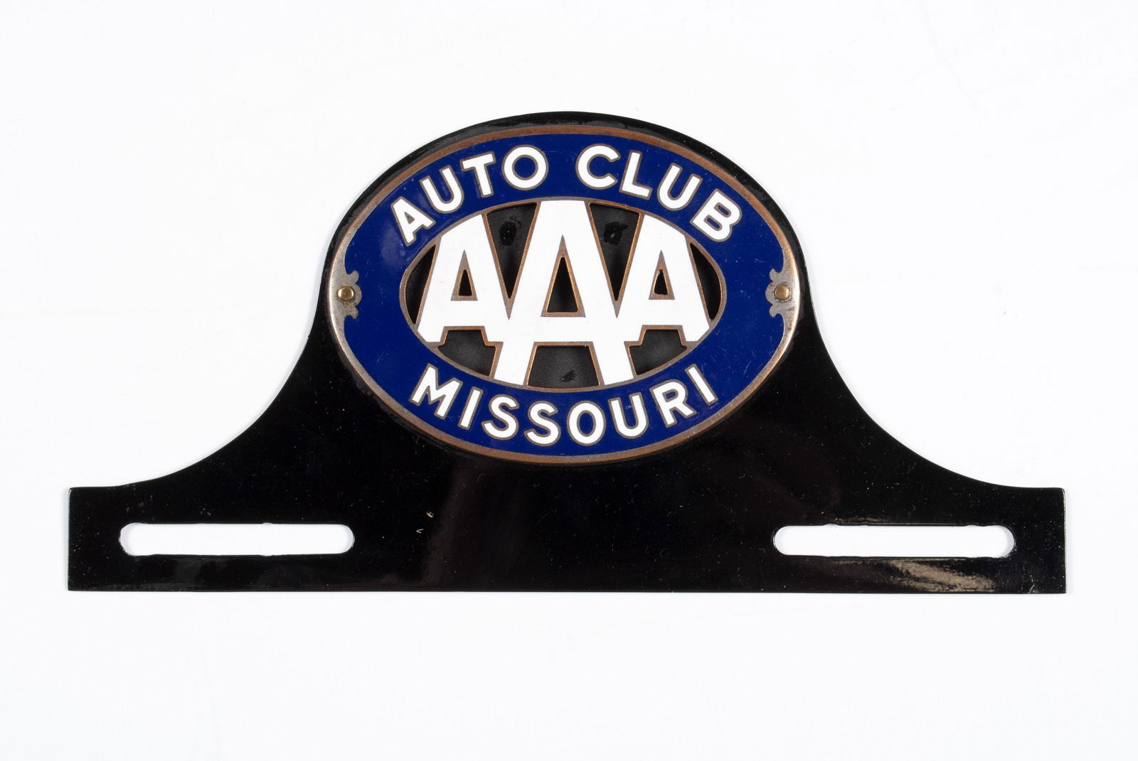 AAA AUTO CLUB - MISSOURI ENAMELED PORCELAIN LICENSE (1 of 3)