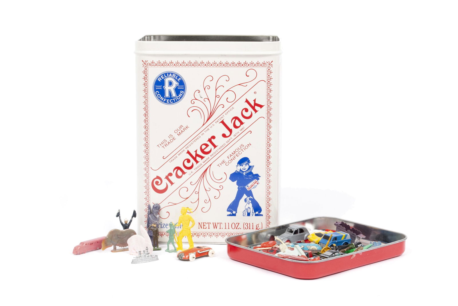 CRACKER JACK TIN AND TOYS (1 of 4)
