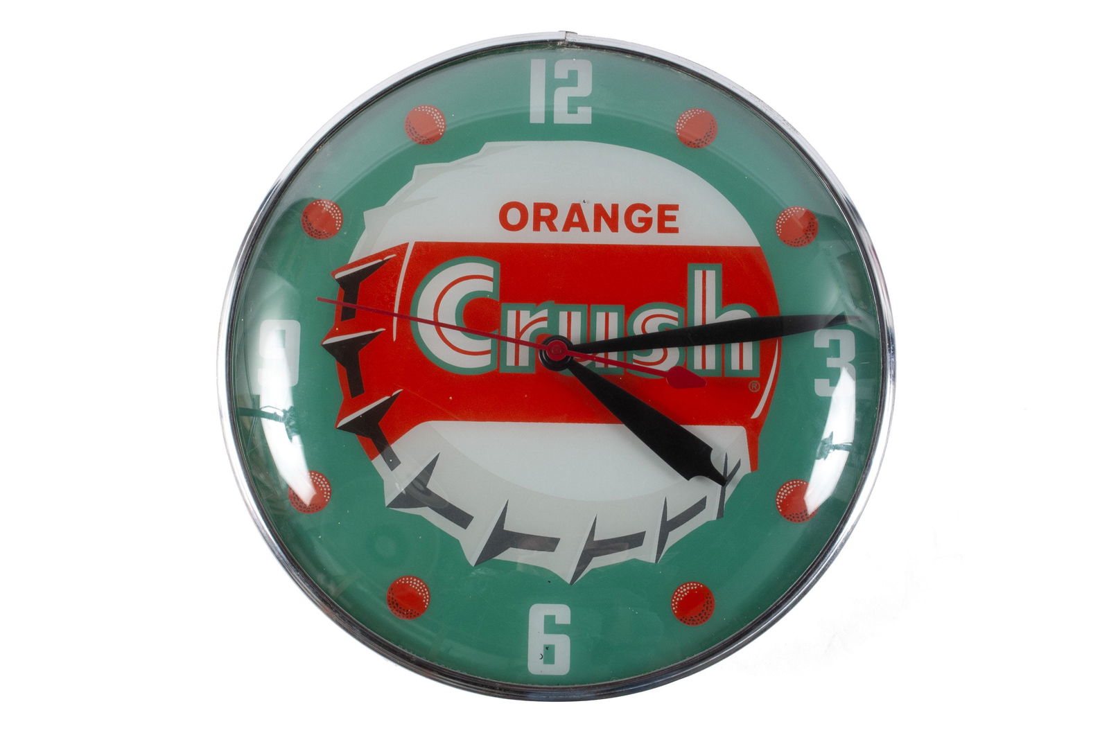 PAM ILLUMINATED ORANGE CRUSH WALL CLOCK (1 of 6)