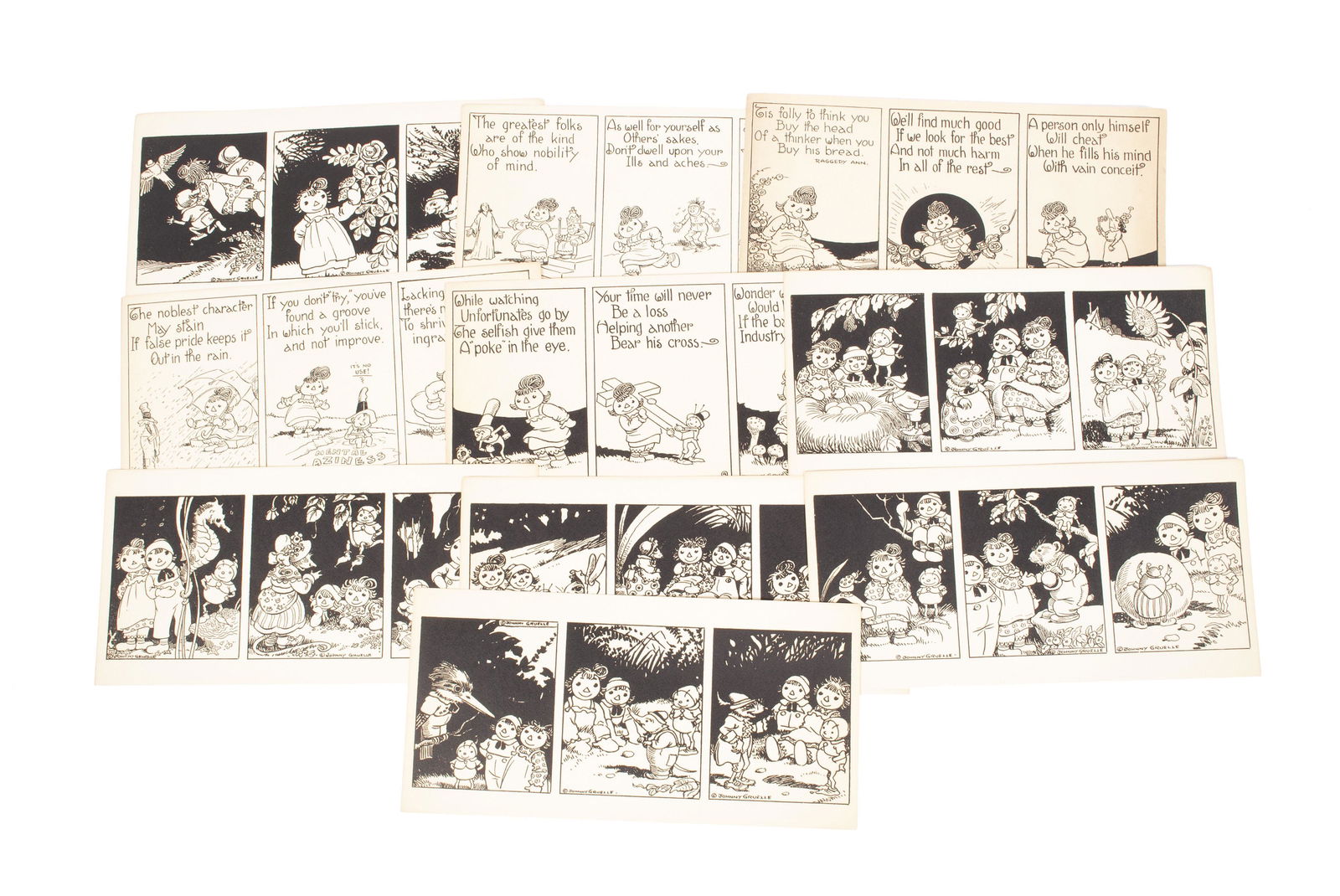JOHNNY GRUELLE (AMERICAN, 1880-1938) RAGGEDY ANN COMIC (1 of 5)