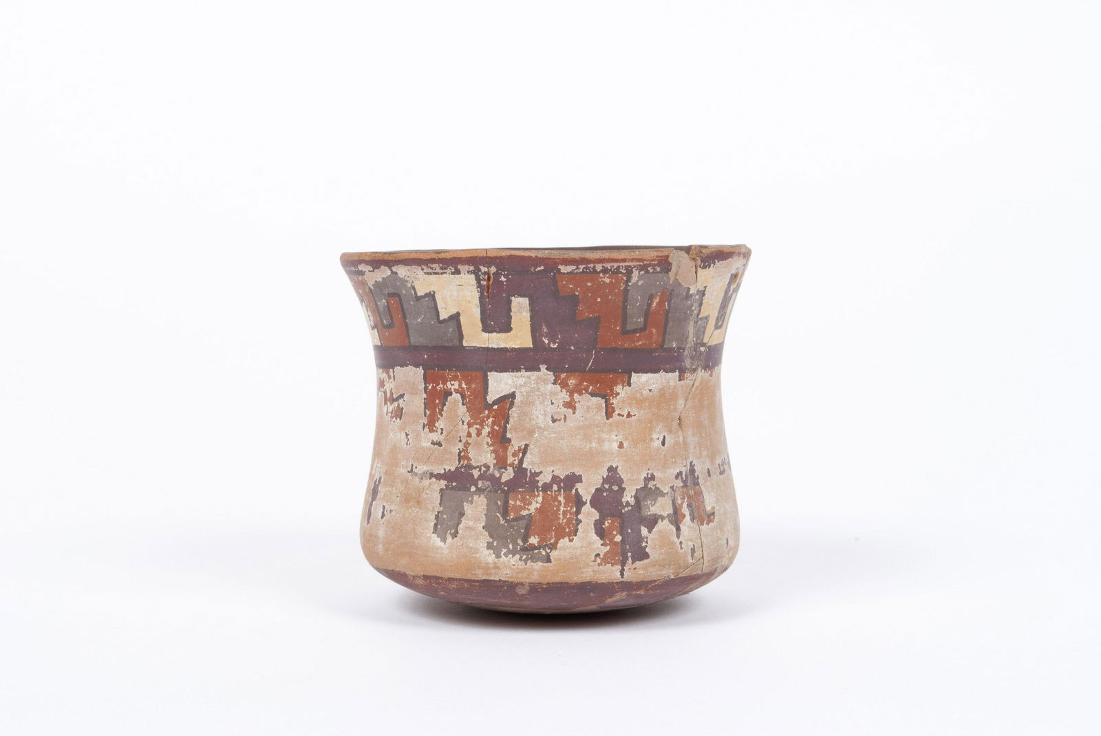 PRE-COLUMBIAN POLYCHROME POTTERY JAR (1 of 5)