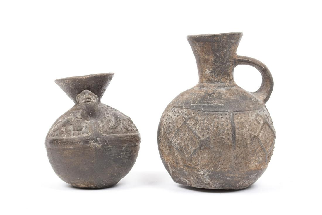TWO CHIMU BLACKWARE VESSELS (1 of 4)