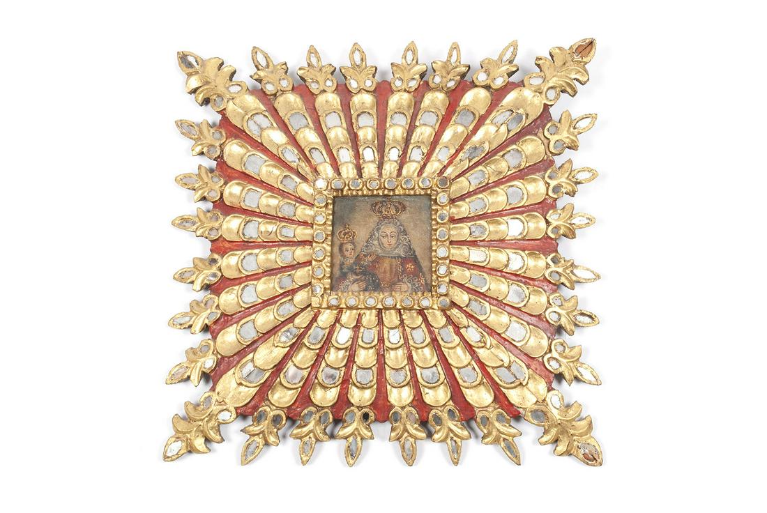 CUZCO SCHOOL STYLE PAINTING OF MADONNA AND CHILD (1 of 5)