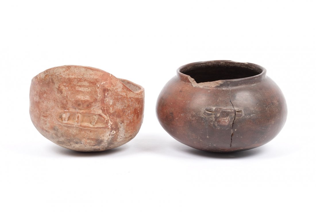 TWO PERUVIAN POTTERY BOWLS (1 of 6)