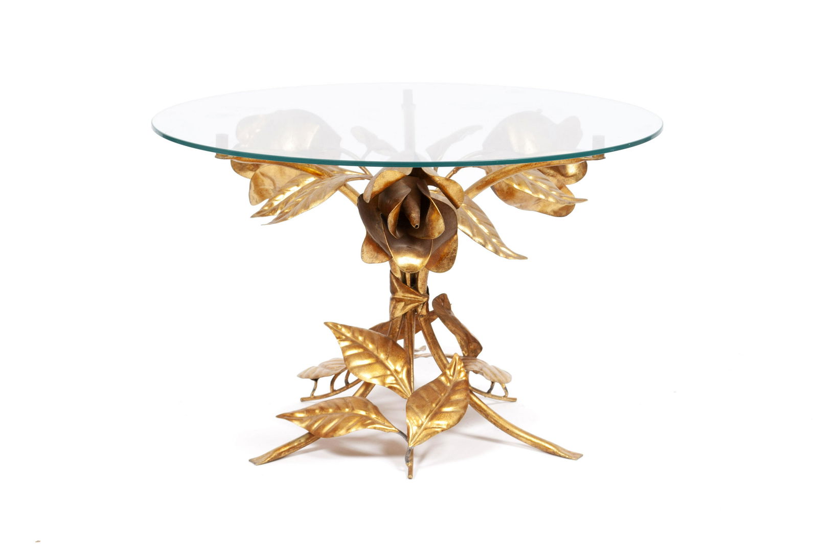 MCM FLORAL GLASS-TOP TABLE (1 of 5)