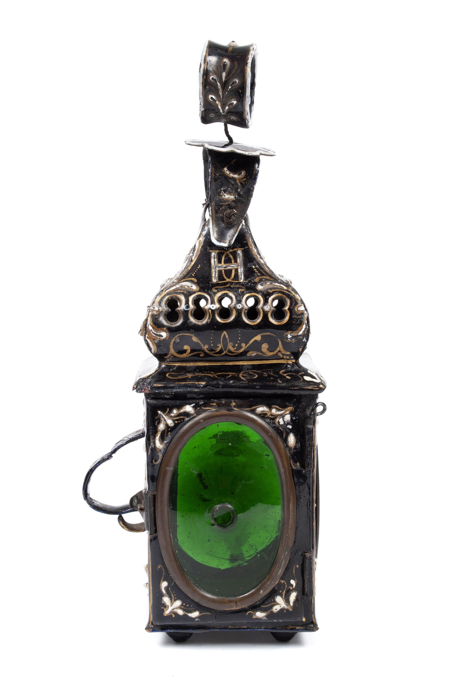 ENAMEL CARRIAGE LANTERN ATTRIBUTED TO THE LAUDIN FAMILY (1 of 12)