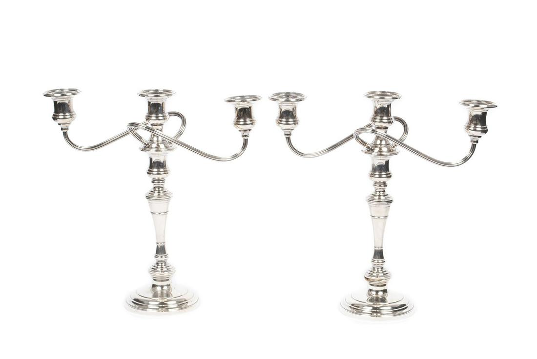 PAIR OF S. KIRK & SON STERLING SILVER CANDELABRA (1 of 5)