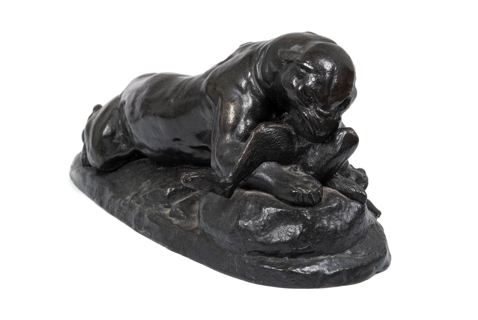 BRONZE JAGUAR STATUE AFTER BARYE (FRENCH, 1795-1875) (1 of 8)