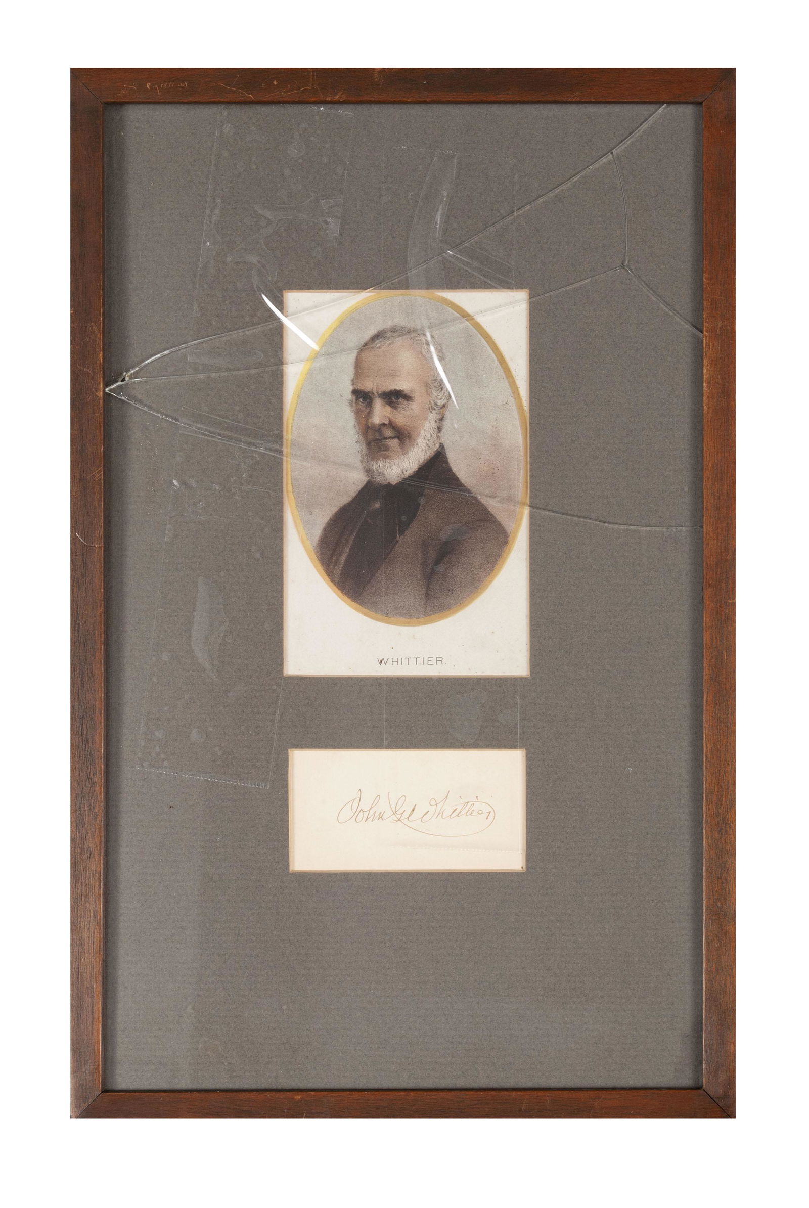 JOHN GREENLEAF WHITTIER CUT SIGNATURE (1 of 3)