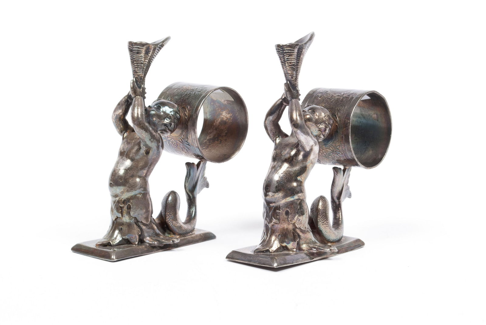PAIR OF CHERUBIC NAPKIN RINGS (1 of 6)
