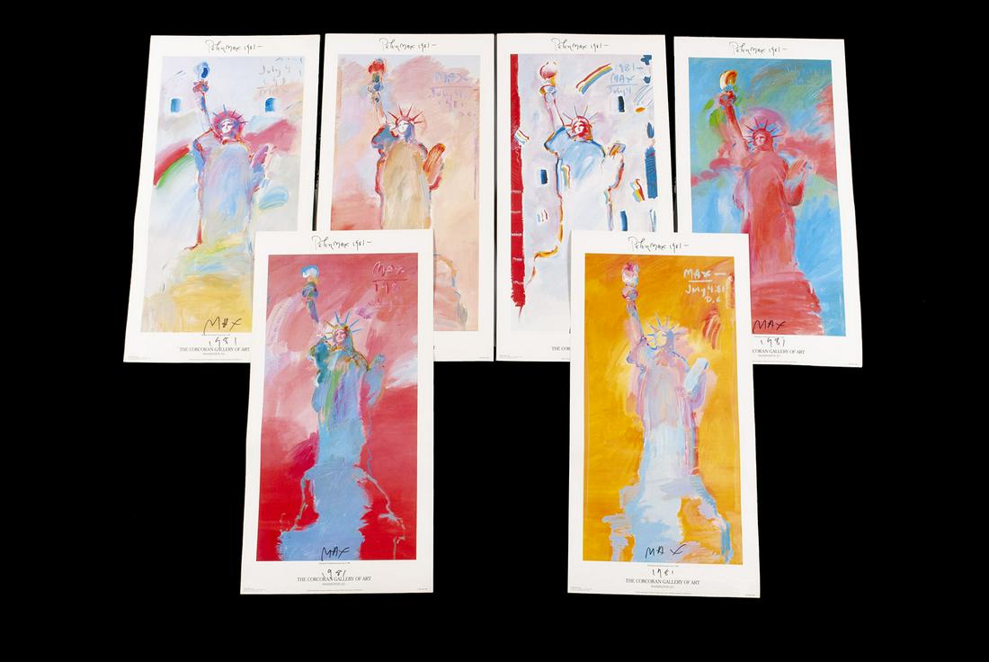 PETER MAX SET OF SIX STATUE OF LIBERTY POSTERS (1 of 7)