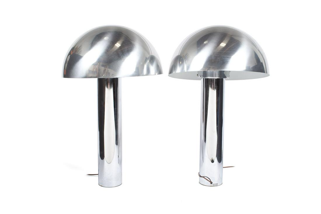 PAIR ROBERT SONNEMAN MUSHROOM LAMPS (1 of 4)