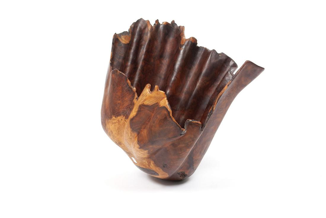 BRAD SELLS (AMERICAN, 20TH CENTURY) REDWOOD SCULPTURE (1 of 5)