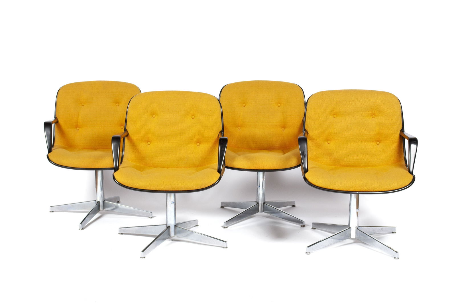 SUITE OF FOUR POLLOCK STYLE STEELCASE CHAIRS (1 of 5)