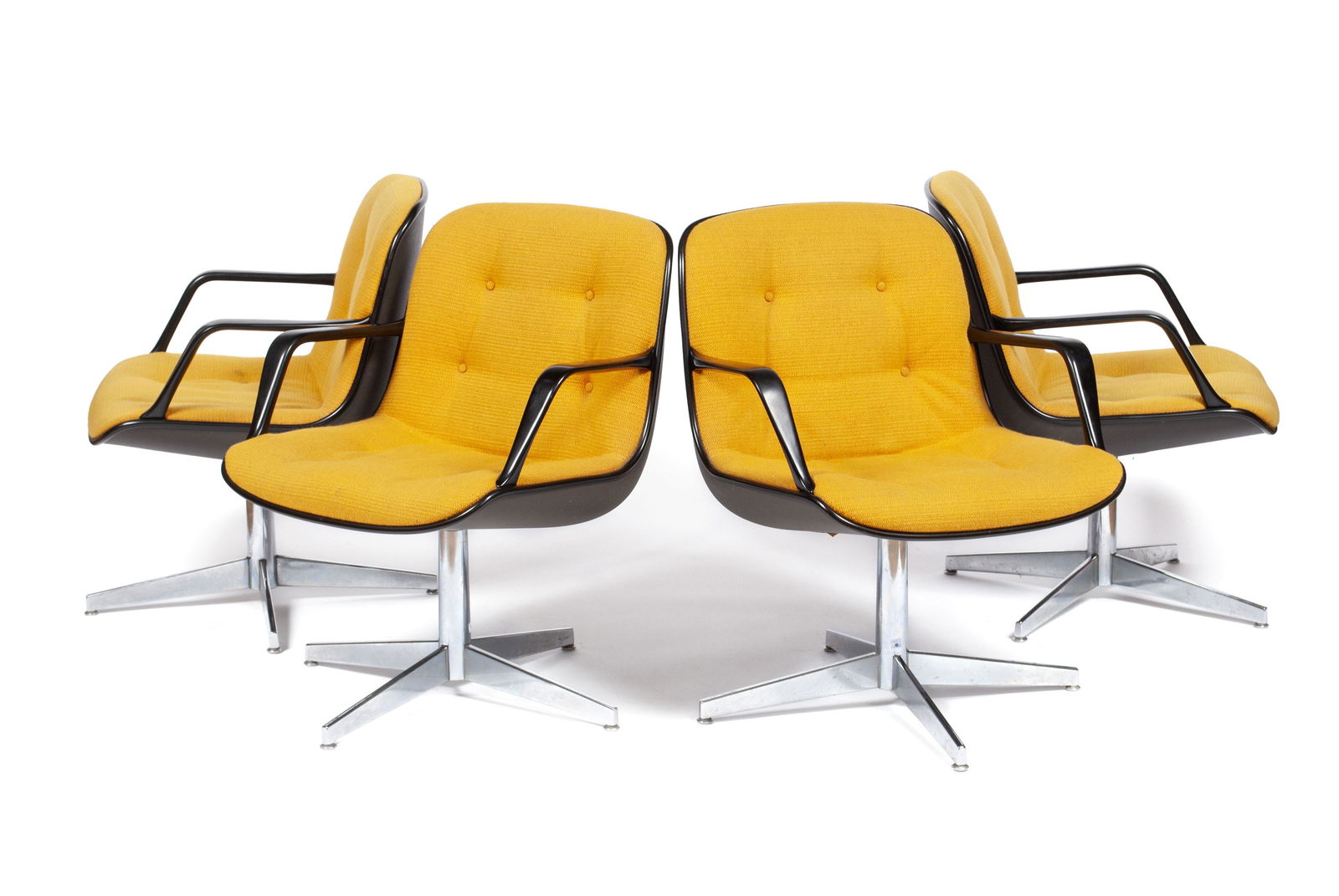 SUITE OF FOUR POLLOCK STYLE STEELCASE CHAIRS (1 of 5)