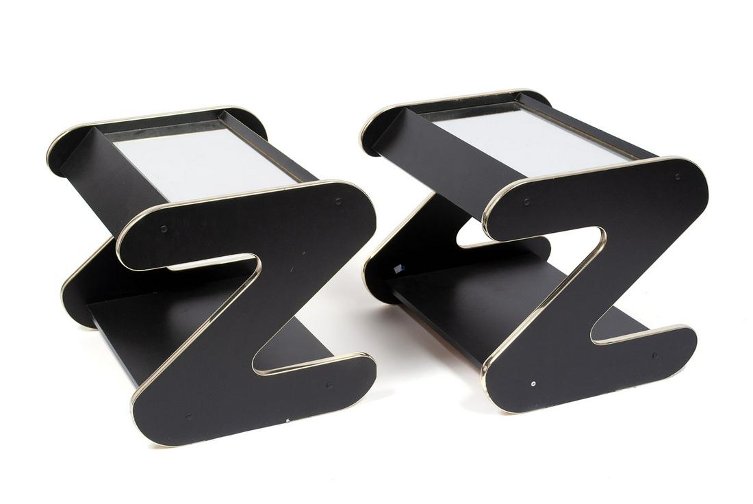 PAIR OF VINTAGE Z SIDE TABLES (1 of 4)