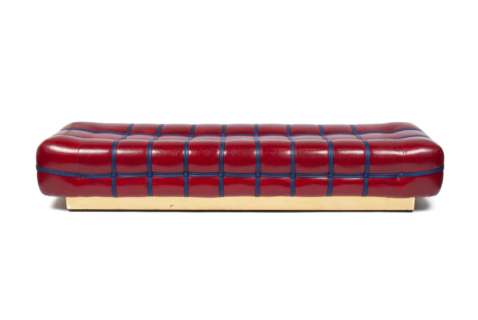 FINE MID CENTURY TUFTED LONG BENCH (1 of 4)