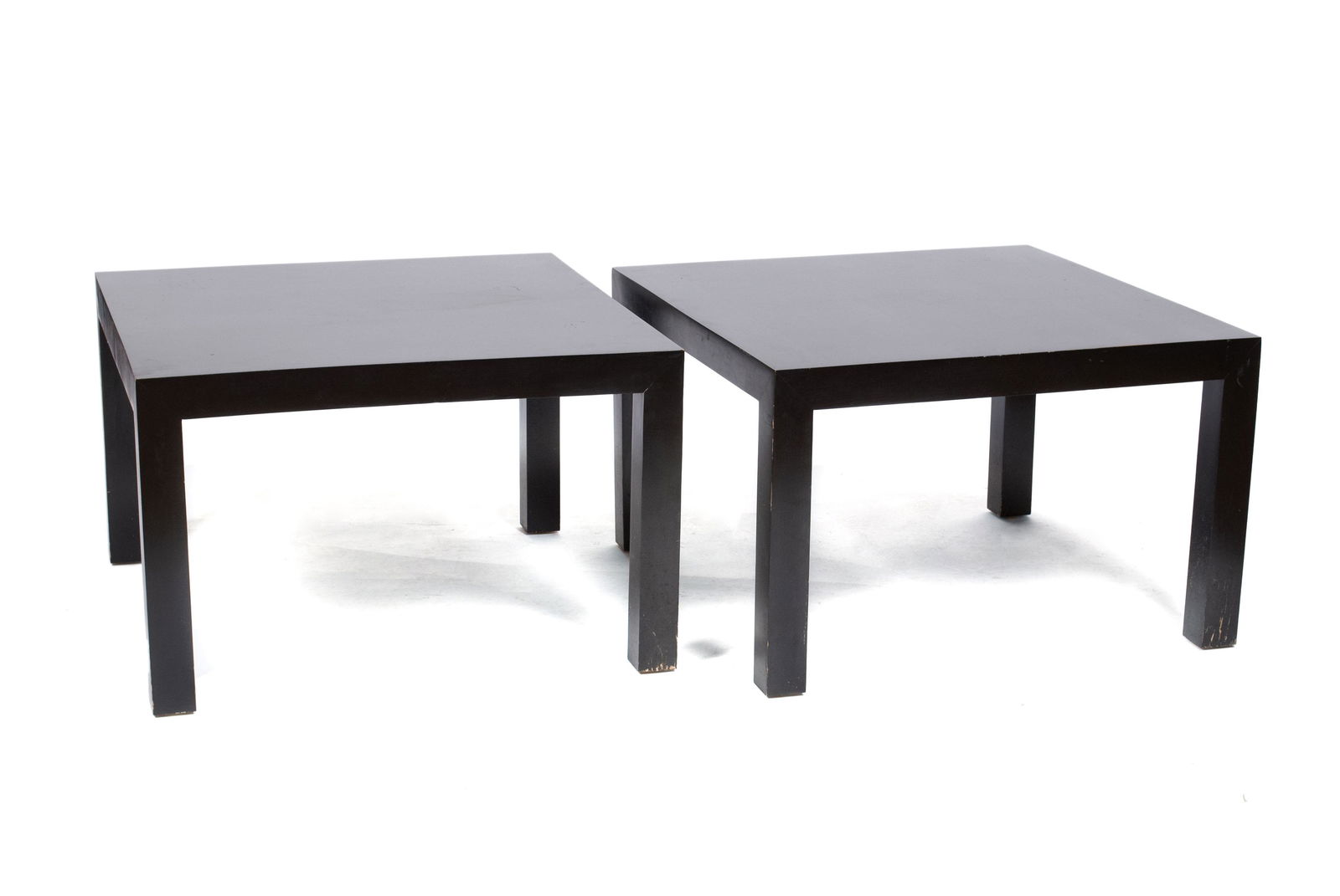 PAIR OF EBONIZED SIDE TABLES (1 of 3)