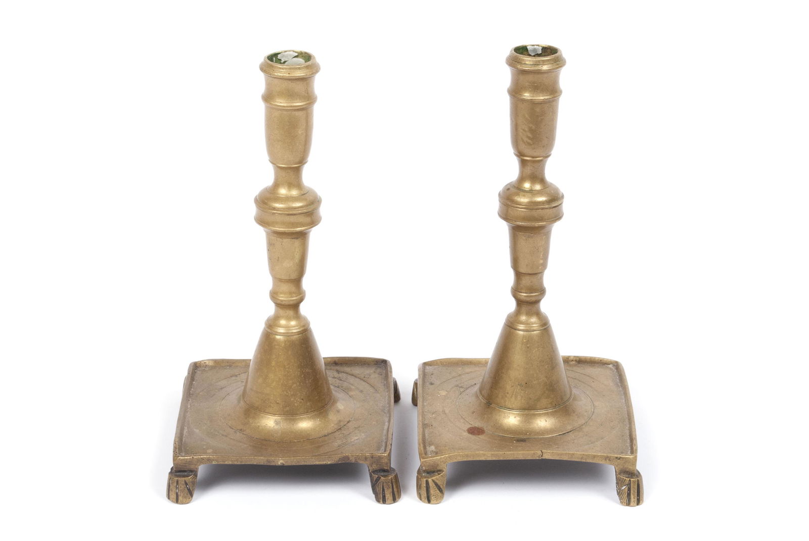 PAIR OF SPANISH BRASS CANDLESTICKS (1 of 6)