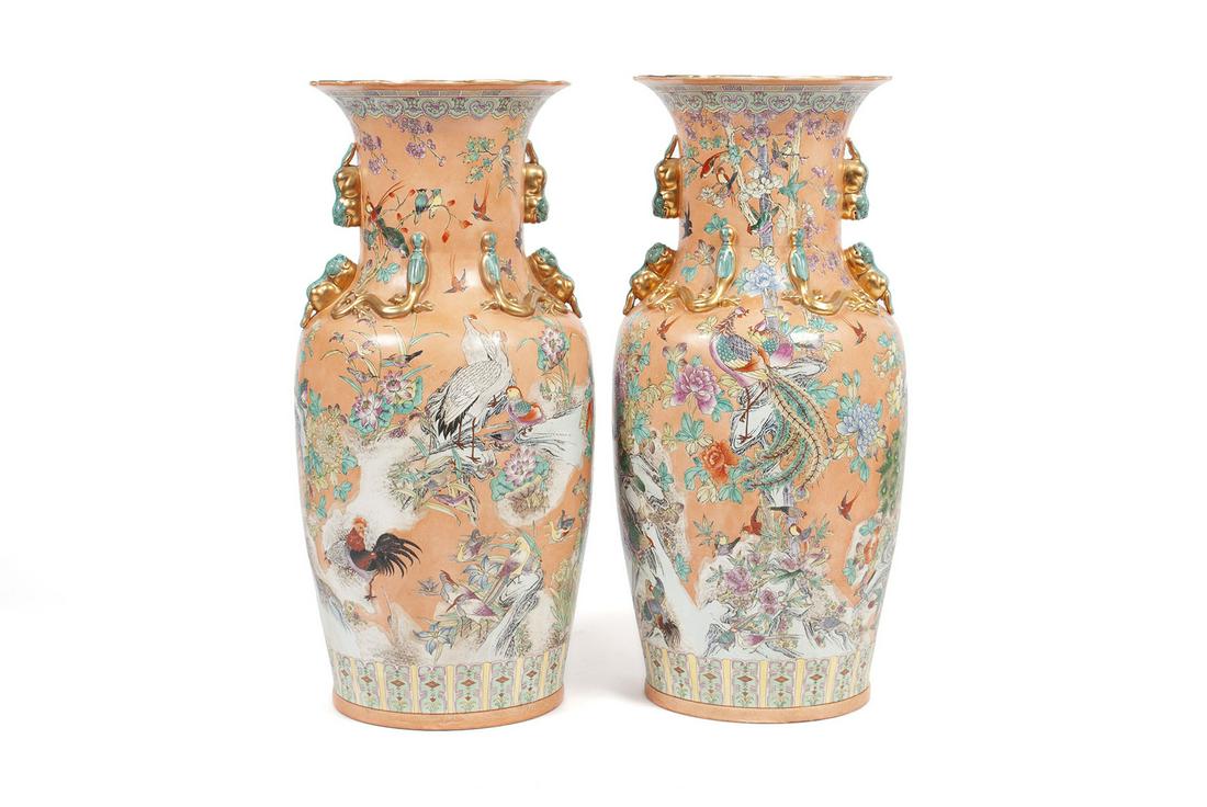 PAIR OF FLOOR VASES (1 of 6)