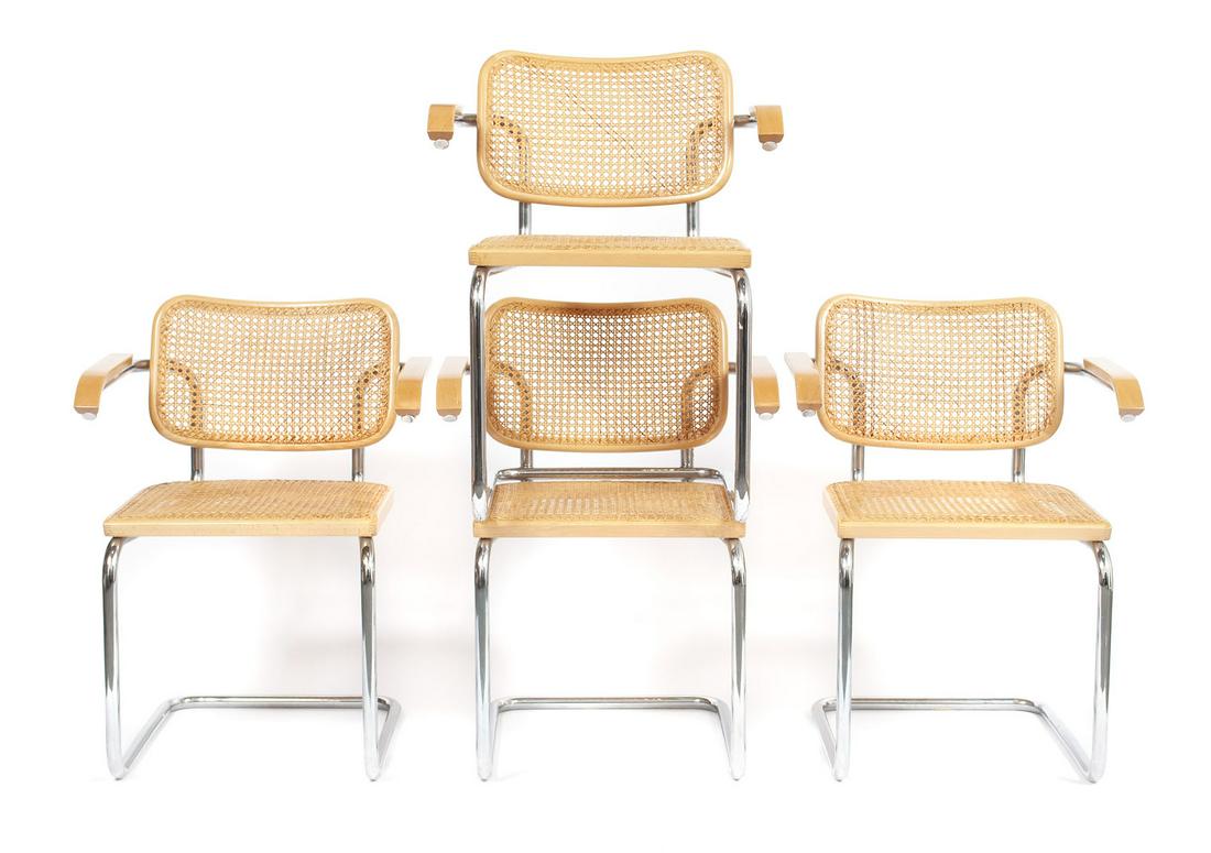 SET OF FOUR MARCEL BREUER DESIGNED ARMCHAIRS FOR (1 of 8)