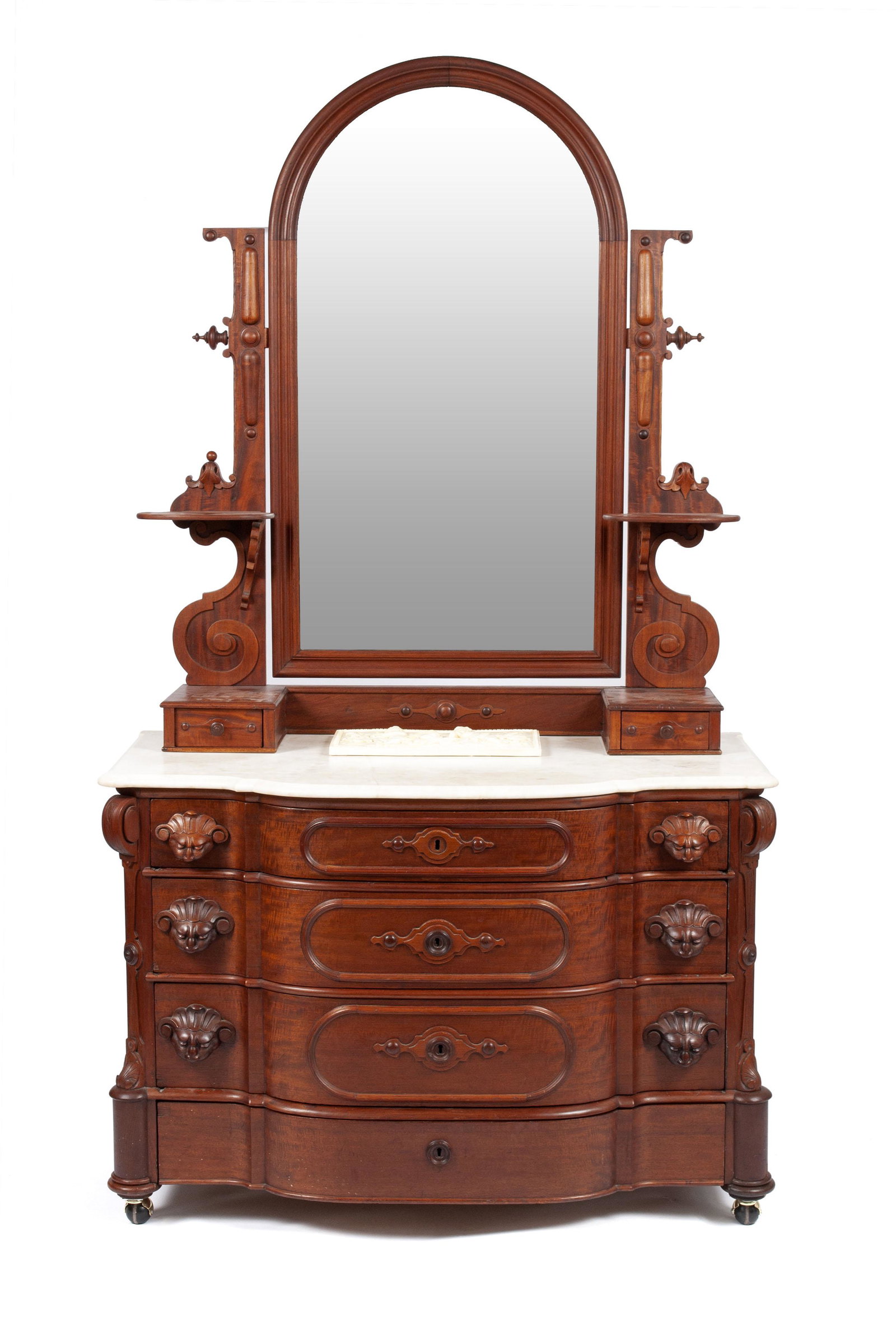 AMERICAN MARBLE TOP DRESSER AND MIRROR (1 of 7)