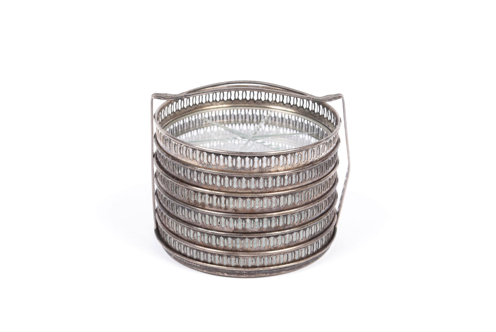 STERLING SILVER COASTER SET (1 of 4)