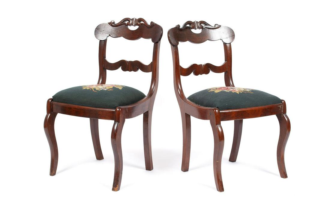 PAIR OF CLASSICAL REVIVAL SIDE CHAIRS (1 of 4)