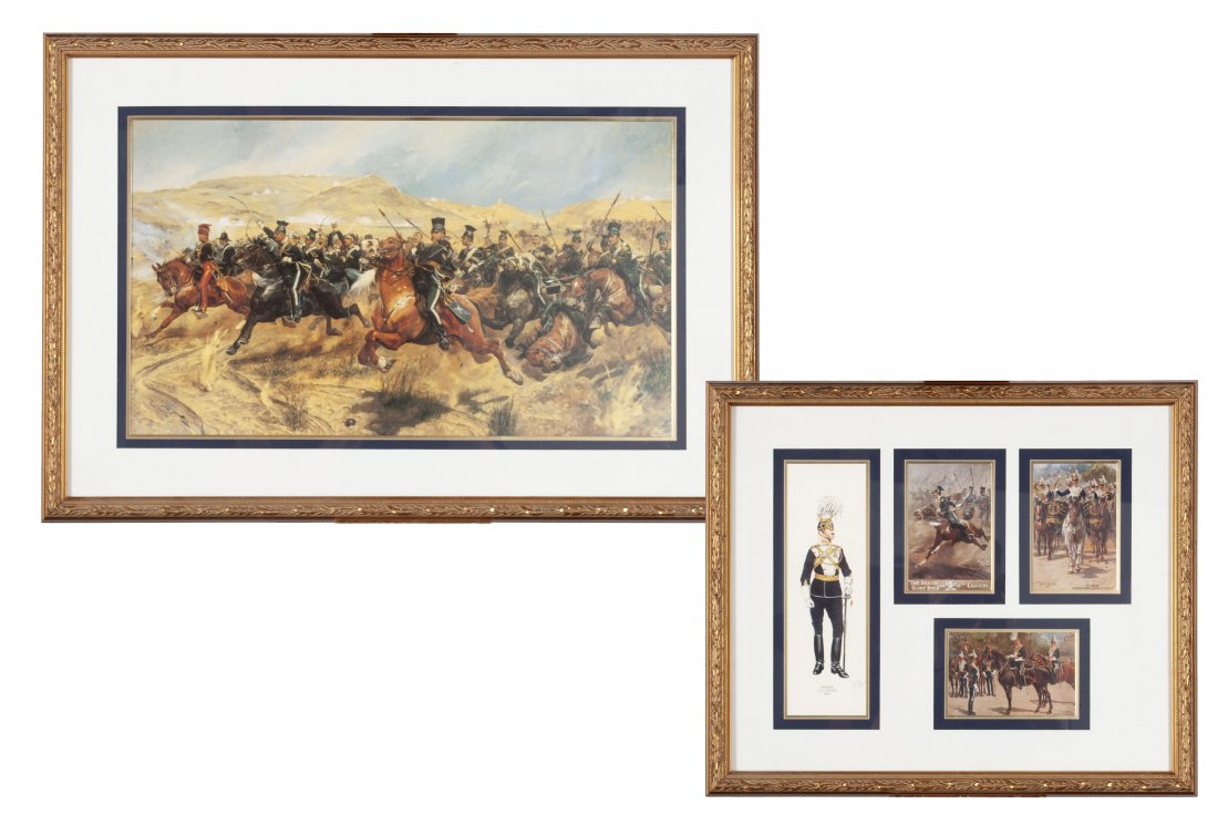 TWO FRAMED 17TH LANCER MILITARY PRINTS (1 of 8)