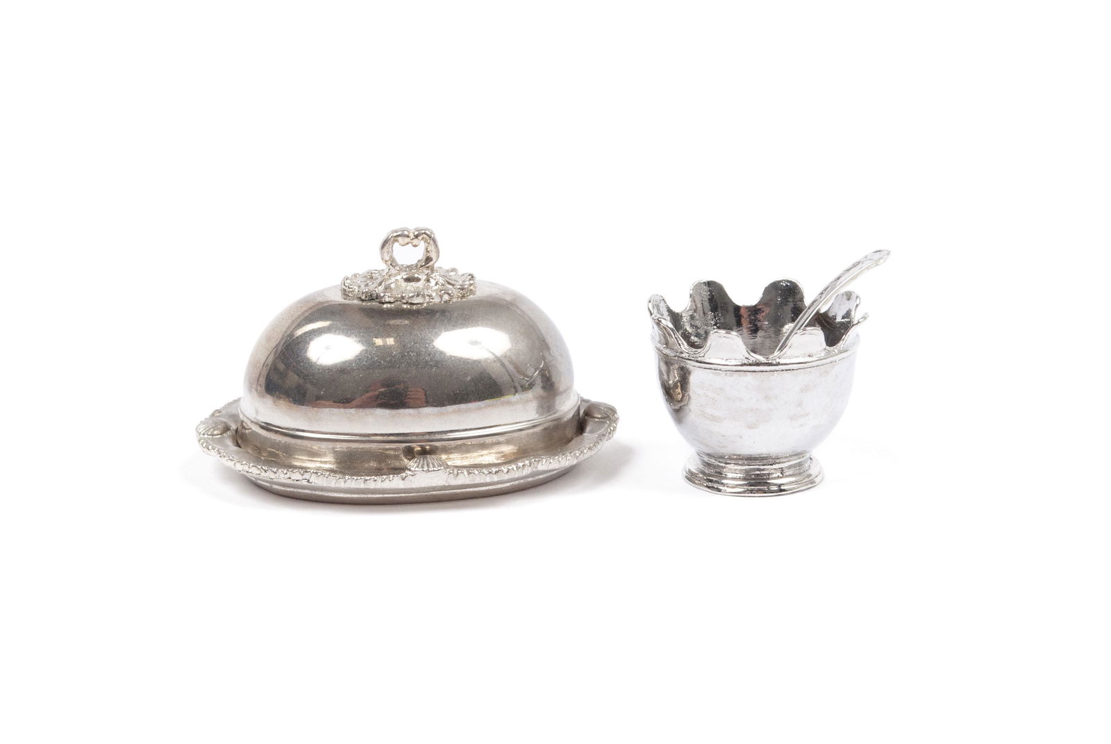 EUGENE KUPJACK MINIATURE STERLING TABLEWARE (1 of 9)