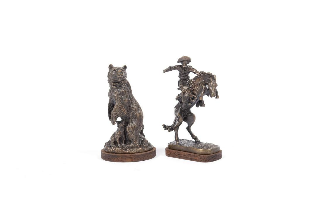 TWO GOEBEL AMERICAN FRONTIER COLLECTION BRONZES (1 of 7)