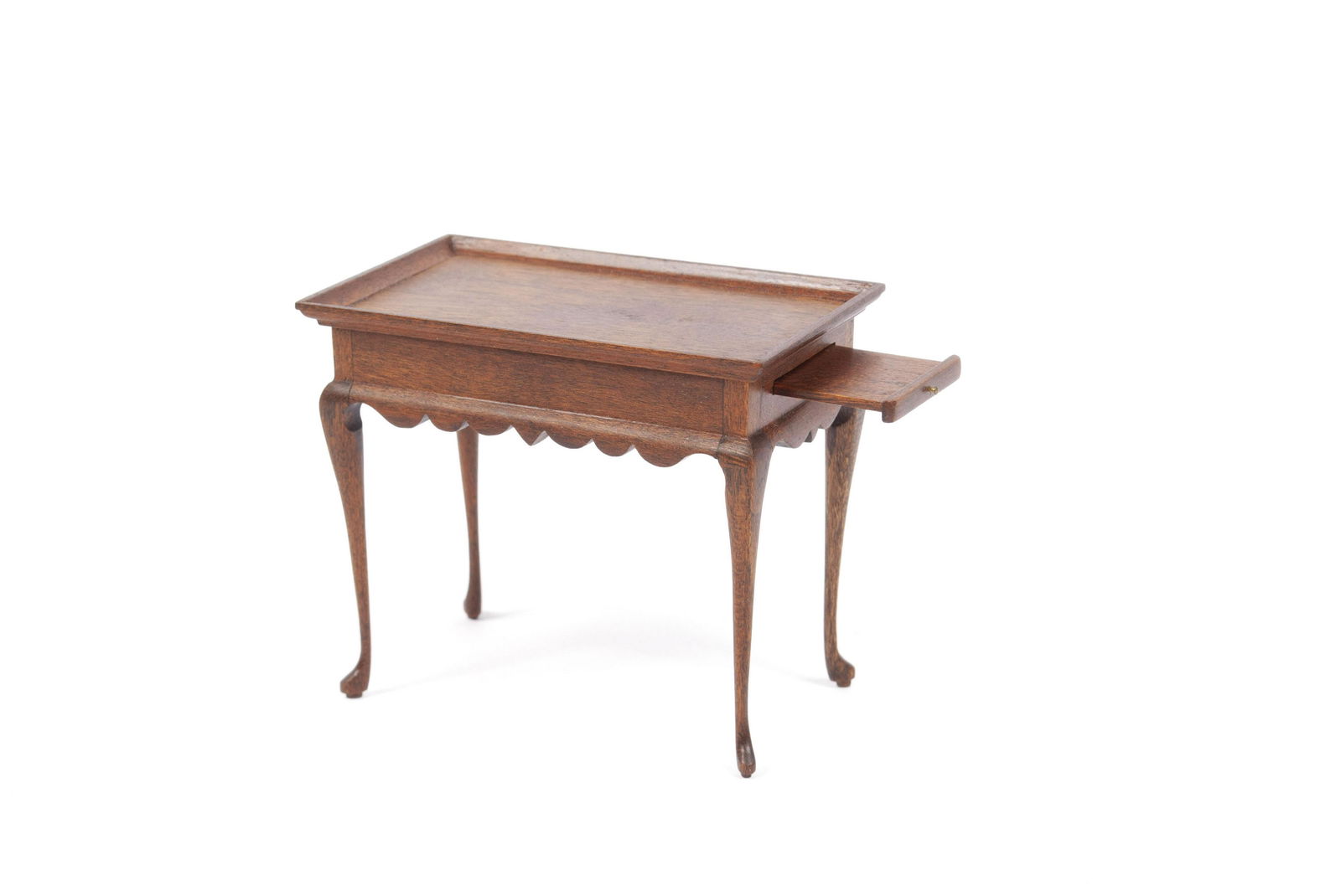 ROGER GUTHEIL MINIATURE QUEEN ANNE TEA TABLE (1 of 5)