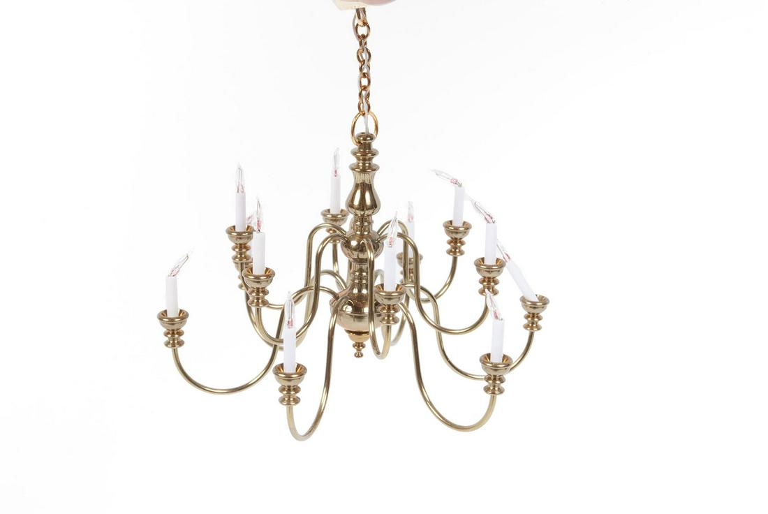 MINIATURE BRASS CHANDELIER BY SCOTT'S LIGHTING (1 of 4)