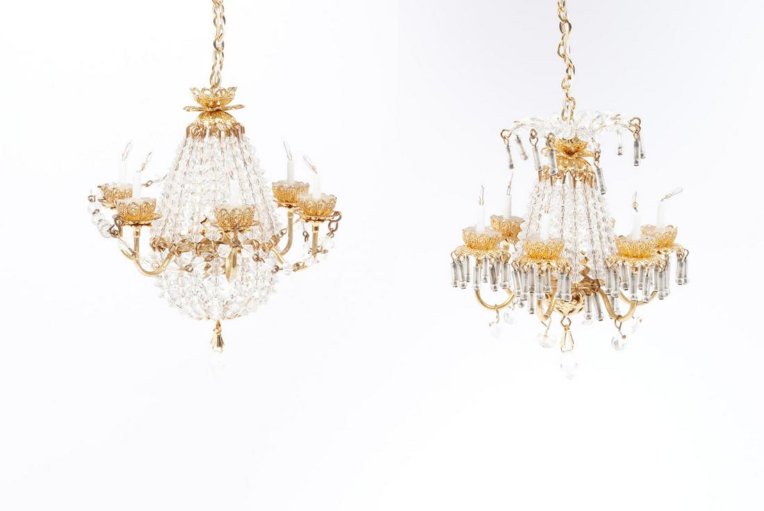 PAIRING OF ROSEL'S MINIATURE CHANDELIERS (1 of 8)